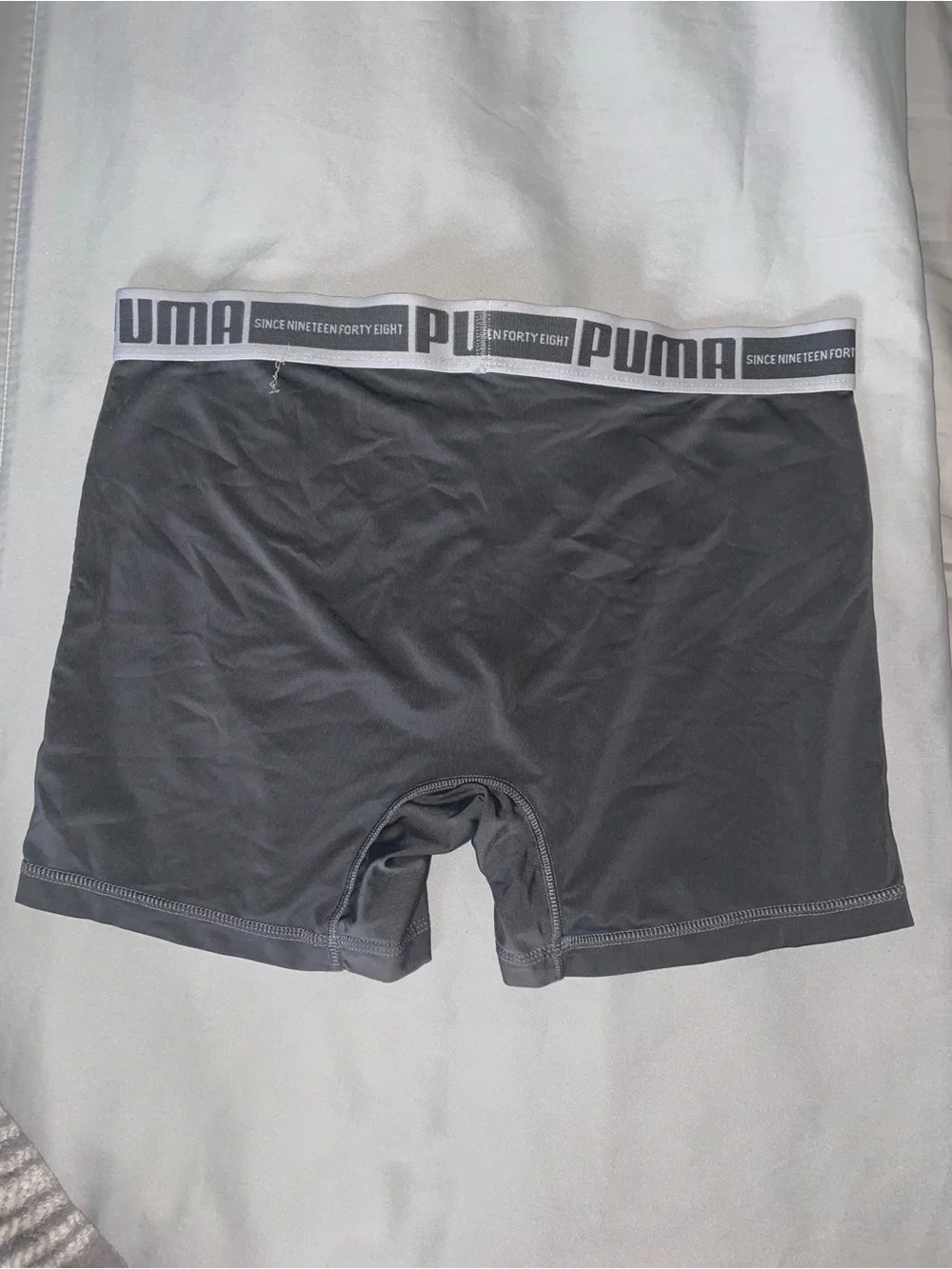 Puma Gray Men's Boxer Briefs with Logo Waistband